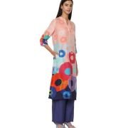 Medium Habotai Printed Kurta Bottom Set for Women