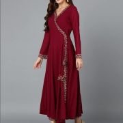 Vaamsi Women’s Georgette Embroidered Flared Angrakha Pant With Dupatta With Inner