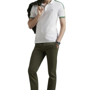 Louis Philippe Men’s Cotton Slim Fit Polo T-Shirt with Fastness
