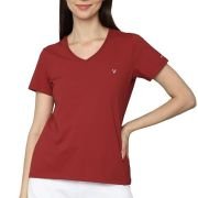 Allen Solly Women’s 100% Polyester Regular Fit T-Shirt