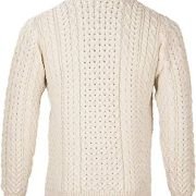 Men’s Merino Wool Aran 1/2 Zipper Sweater