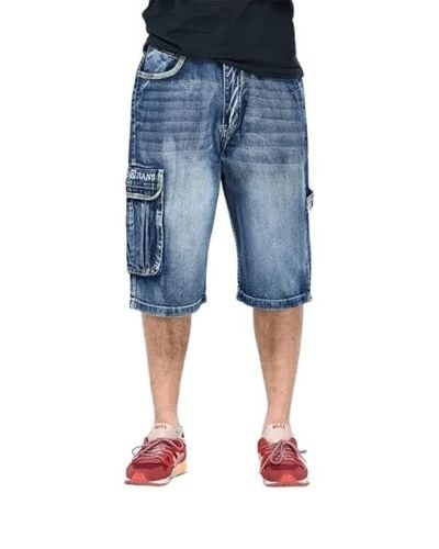 Men’s Casual Jean Shorts Classic Loose Fit Summer Demin Shorts Skateboard Jogging Dance Shorts