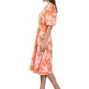 VERO MODA Women’s Polyester Fit and Flare Midi Dress