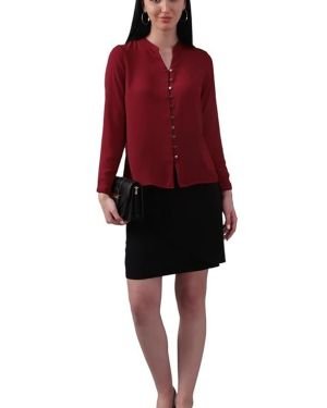 Allen Solly Women’s 100% Polyester Regular Fit Shirt