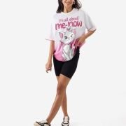 White Oversized T Shirts for Women T-Shirt Girls Cotton Casual