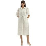 UNITED COLORS OF BENETTON Spread Collar Schiffli Embroidered Shirt Dress