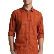 Peter England Men’s Checkered Casual Everyday Full Sleeve Shirt | 100% Cotton