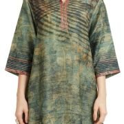 Green Cyan Banarasi Kurta Bottom Set