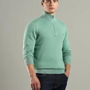 Solid Regular-Fit Cotton Sweater