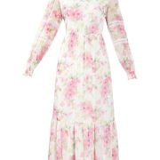 ERO MODA Women’s Polyester Fit and Flare Maxi Dress