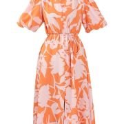 VERO MODA Women’s Polyester Fit and Flare Midi Dress
