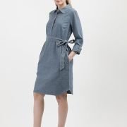 Tommy Hilfiger Women’s Cotton Blend Shirt Below The Knee Casual Dress