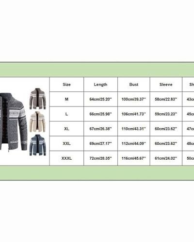 Cardigan Sweaters for Men,Mens Zipper Cardigan Sweater Mens Casual Slim Full-Zip Solid Thick Knitted Outerwear Winter