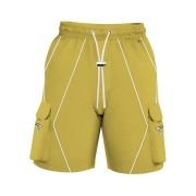 Men’s Shorts Fashion Men’s Pure Color Casual Straight Tooling Wind Cropped Trousers