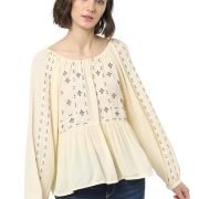 ONLY Women’s Rayon Blend Regular Fit Top