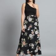 Figure Floral Print Wrap Around Skirt for Women & Girls, Printed Skirt for Women Western Wrap Around for Girls