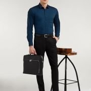 Peter England Men’s Everyday Solid Slim Fit Full Sleeve Formal Shirt | Cotton-Rich