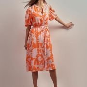 VERO MODA Women’s Polyester Fit and Flare Midi Dress