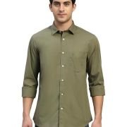 Cantabil Men’s Solid Full Sleeves Spread Collar Casual Shirt