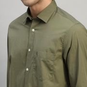 Cantabil Men’s Solid Full Sleeves Spread Collar Casual Shirt