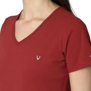 Allen Solly Women’s 100% Polyester Regular Fit T-Shirt