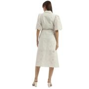UNITED COLORS OF BENETTON Spread Collar Schiffli Embroidered Shirt Dress