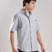 Calvin Klein Jeans Striped Relaxed-Fit Oxford Woven Shirt
