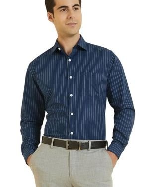 Allen Solly Men’s Cotton Classic Fit Stripe Formal Shirt