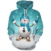Carprinass Unisex Christmas Hoodie Sweatshirts Casual Printed Kangroo Pocket Pullover