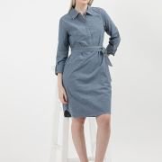 Tommy Hilfiger Women’s Cotton Blend Shirt Below The Knee Casual Dress