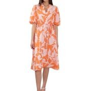 VERO MODA Women’s Polyester Fit and Flare Midi Dress
