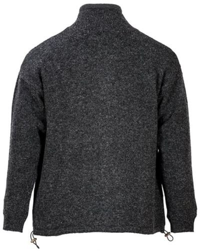 Men’s Irish Wool Sweater, Full Zip, Front Pockets, Lined Interior, Gray