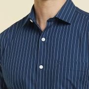Allen Solly Men’s Cotton Classic Fit Stripe Formal Shirt