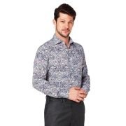 Men’s Printed Cotton Shirt | Full Sleeve | Tailored Fit Summer Casual Formal Wear | Soft Breathable Fabric