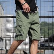 Men’s Shorts Men’s Shorts Casual Bermuda Shorts with Pockets Cotton Casual Overalls Pants