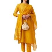 Women’s Embroidered Kurta Pant Set with Dupatta