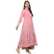 BIBA Women Cotton Blend Anarkali Embroidered Kurta Suit Set
