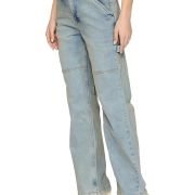INKAST Regular Women’s High Waist Full Length Cargo Loose Fit Jeans