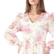 ERO MODA Women’s Polyester Fit and Flare Maxi Dress