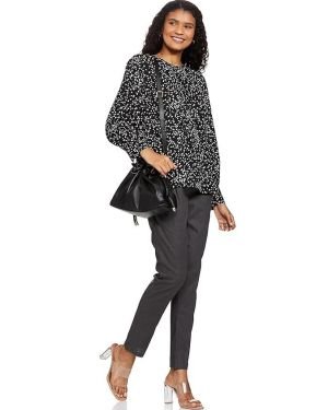 Marks & Spencer Womens Printed Polyester Round Neck Regular Fit Top