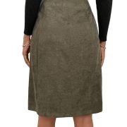 Women’s High Waist Button Front Corduroy Midi Skirt Casual Skirts