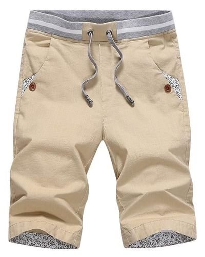 yayay Men’s Shorts Summer Casual Baggy Shorts Fashionable Loose Pure Cotton Colour Shorts