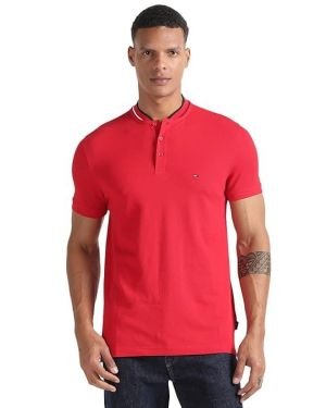 TOMMY HILFIGER Men’s Cotton Graphic Slim Fit Polo