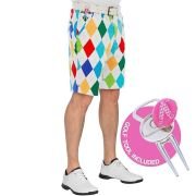 Golf Shorts Men, Crazy Golf Shorts for Men, Mens Golf Shorts, Funny Golf Shorts for Men, King of Diamonds