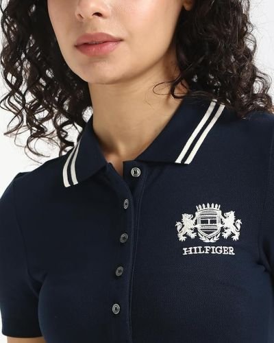 Tommy Hilfiger Women’s Cotton A-Line Above The Knee Casual Dress