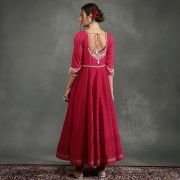BIBA Women Bal Silk Chanderi Floral Anarkali Suit Set