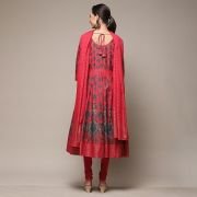 BIBA Women Cotton Anarkali Kurta Churidar Suit Set