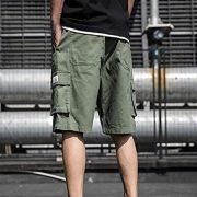 Men’s Shorts Men’s Shorts Casual Bermuda Shorts with Pockets Cotton Casual Overalls Pants