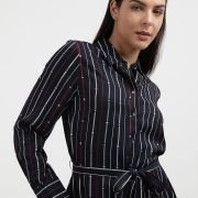 Hilfiger Women’s Rayon Blend Shirt Knee-Length Casual Dress
