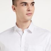 Men’s Solid Cotton Formal Shirt | Plain | Full Sleeve – Regular Fit